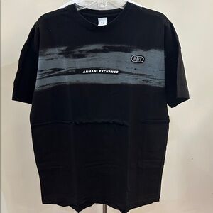 Armani Exchange Black and Gray Tee